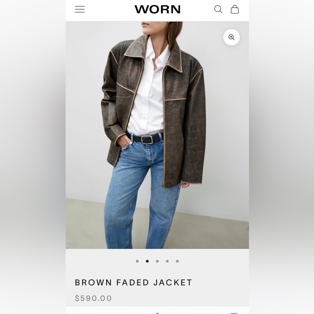 Worn Vintage Leather Jacket